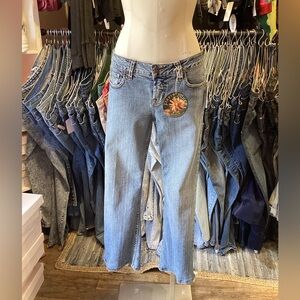 Vintage Y2K Paris blue low rise jeans